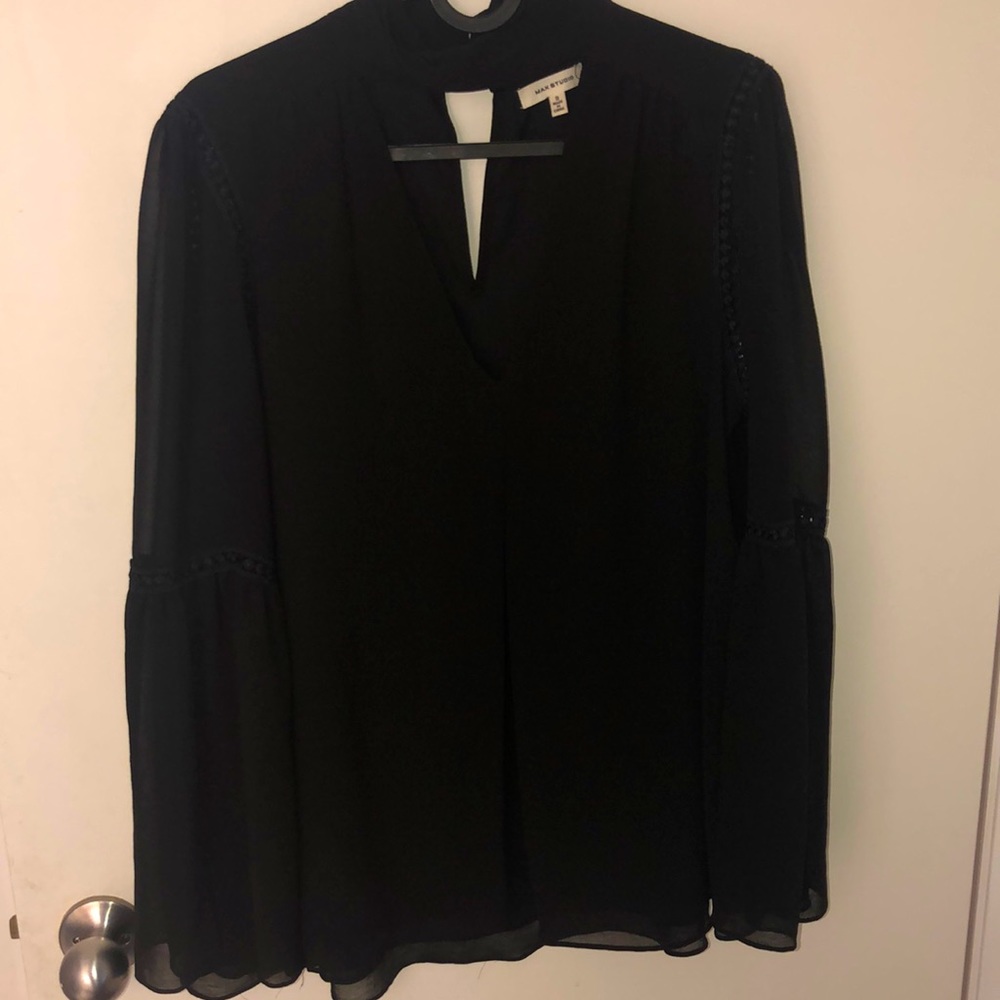 Long sleeve black blouse